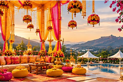 Haldi Carnival decor